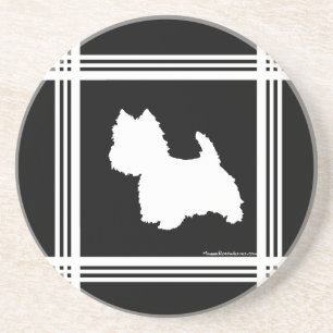 Schwarze Grafik Getränkeuntersetzer