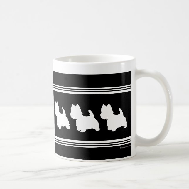 Schwarze Grafik Kaffeetasse (Rechts)