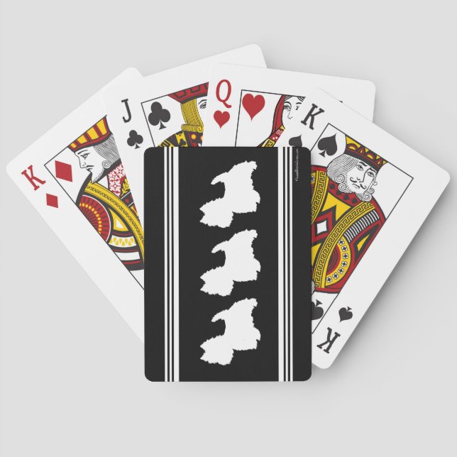 Schwarze Grafik Spielkarten (Rückseite)