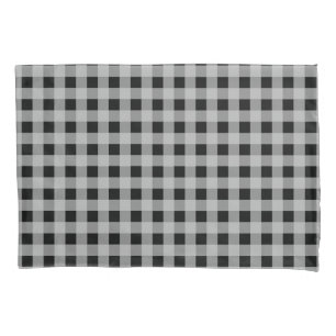 Schwarze Graue Büffelkariert Moderne Dekoration Kissenbezug