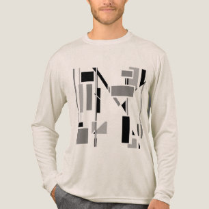 Schwarze graue elektrodenähnliche südwestliche geo Tri-Blend shirt