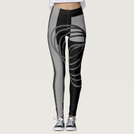 Schwarze graue Leggings