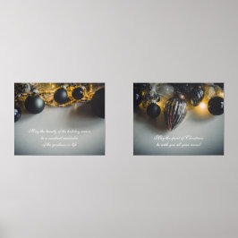 Schwarze graue Weihnachtsschmuck mit Garlands Bilderwand Sets