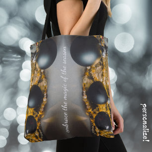 Schwarze graue Weihnachtsschmuck mit Garlands Tasche