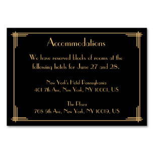 Schwarze Great Gatsby Art Deco Hochzeitsunterkünft Tischnummer