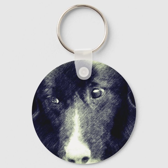 Schwarze Grenze - Collie Schlüsselanhänger (Vorderseite)
