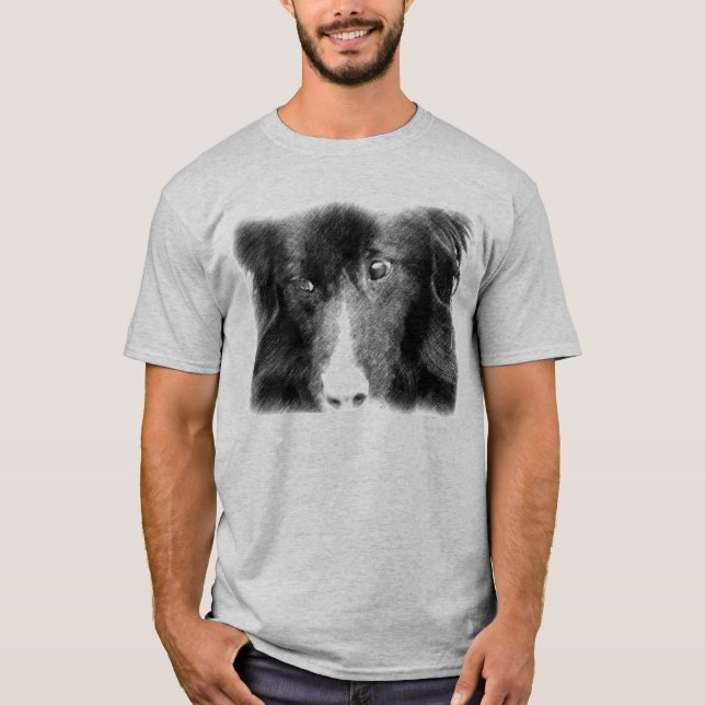 Schwarze Grenze - Collie T-Shirt (Vorderseite)