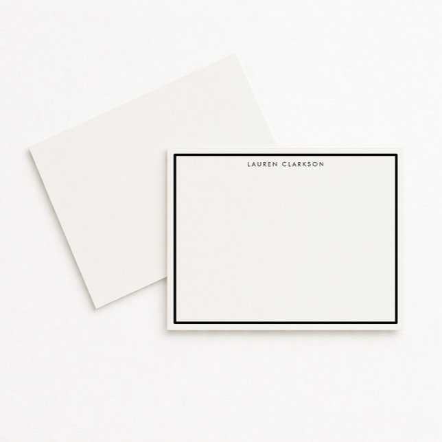 Schwarze Grenze - Elegante Stationery Note Card Einladung (Von Creator hochgeladen)