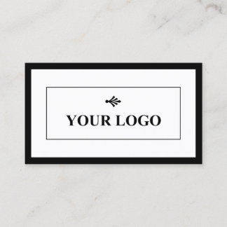Schwarze Grenze Ihr Logo Minimalistisch Visitenkarte