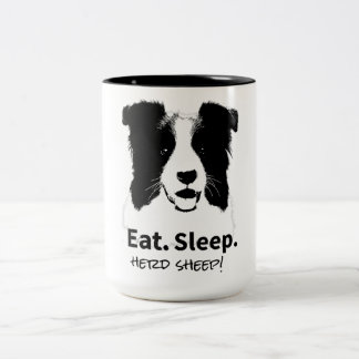 Schwarze Grenzkugel für Hundeliebhaber Zweifarbige Tasse