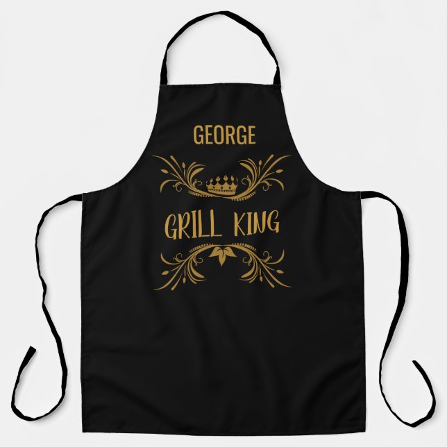 Schwarze Grillkönig-Grill-Schürze Schürze (Vorderseite)
