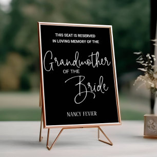 Schwarze Großmutter der Braut Gedenkhochzeit Poster