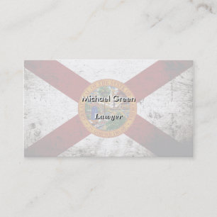 Schwarze Grunge-Florida-Staats-Flagge Visitenkarte