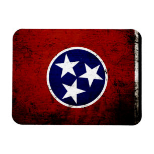 Schwarze Grunge-Tennessee-Staats-Flagge Magnet