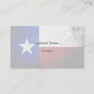 Schwarze Grunge-Texas-Staats-Flagge Visitenkarte