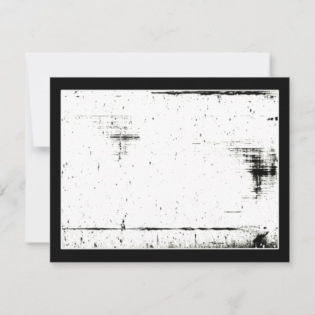 Schwarze Grunge Textur (Farbe hinzufügen) Einladung (Vorderseite)