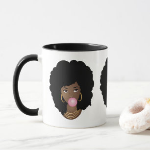 Schwarze Gruppen-Ziele des Afro-  Tasse