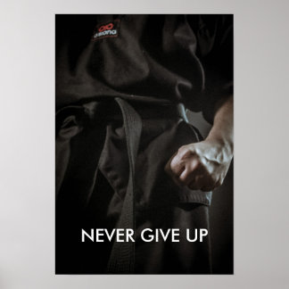 Schwarze Gürtel geben nie auf Poster