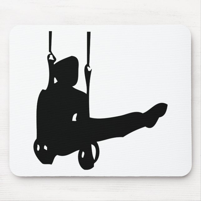 schwarze Gymnastikone Mousepad (Vorne)