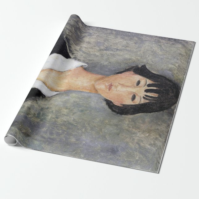 Schwarze Haaresbreite, Modigliani Geschenkpapier (Ungerollt)