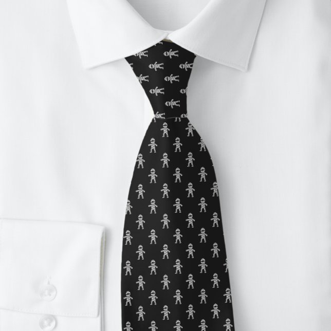 Schwarze Halloween-Mumie Krawatte (Von Creator hochgeladen)