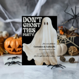 Schwarze Halloween-Party lädt nicht zum Ghosten ei Einladung