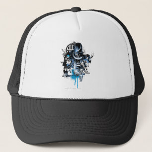 Schwarze Hand - blaue Collage Truckerkappe