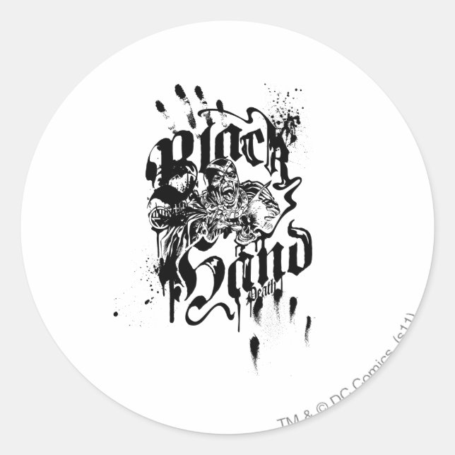 Schwarze Hand - Collage Runder Aufkleber (Vorderseite)