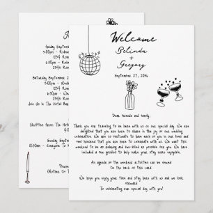 Schwarze Hand gezeichnete Illustrationen Hochzeitr