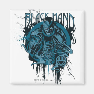 Schwarze Hand - Grafische Collage Magnet