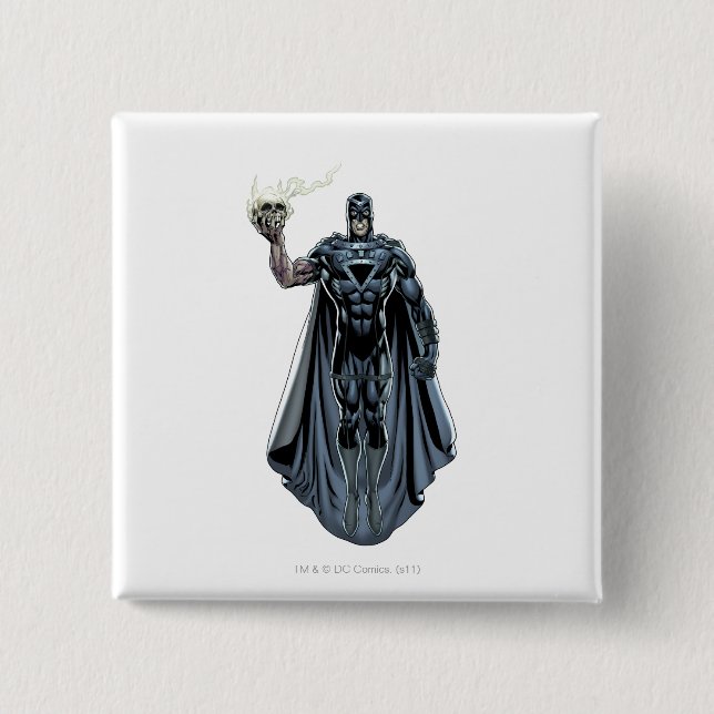 Schwarze Hand mit Schädel 2 Button (Vorderseite)