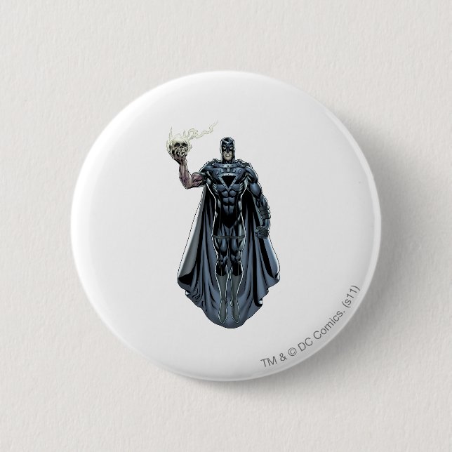 Schwarze Hand mit Schädel 2 Button (Vorderseite)