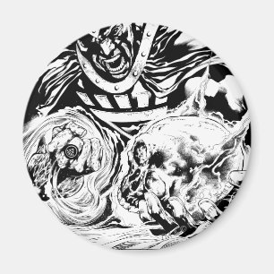 Schwarze Hand mit Schädel-Platte 2 Magnet