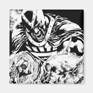 Schwarze Hand mit Schädel-Platte 2 Magnet