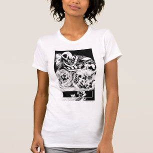 Schwarze Hand mit Schädel-Platte 2 T-Shirt