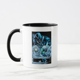 Schwarze Hand mit Schädel-Platte Tasse