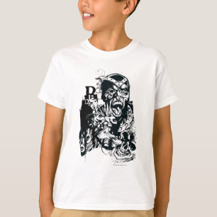 Schwarze Hand-und Schädel-Collage T-Shirt