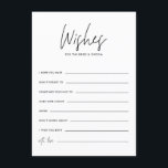 Schwarze Handschrifts-Wünsche für die Braut und Begleitkarte<br><div class="desc">Schwarze Handschrifts-Wünsche für die Braut-und Bräutigam-Karte | schreiben gut Wünsche für die Braut und den Bräutigam mit dieser stilvollen Hochzeitskarte. Sie kennzeichnet handgeschriebenes Skript,  moderne Typografie und Tupfenmuster.</div>