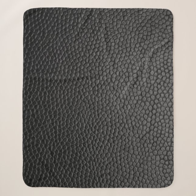 Schwarze Hautstruktur Sherpadecke (Vorderseite)