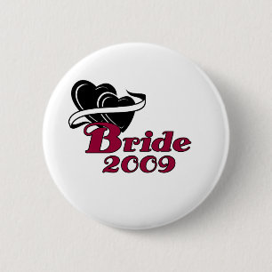 Schwarze Herz-Braut 2009 Button
