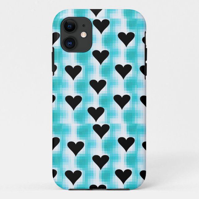 Schwarze Herzen Case-Mate iPhone Hülle (Rückseite)