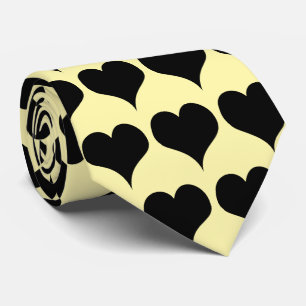 Schwarze Herzen Design Krawatte