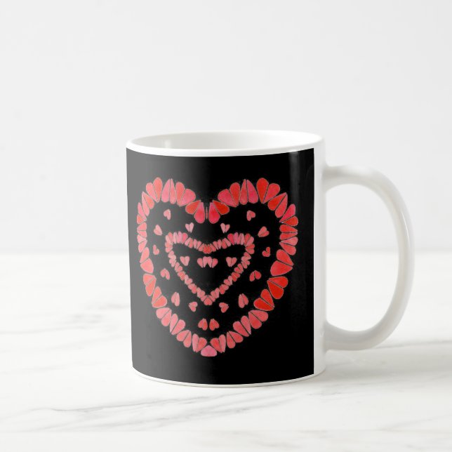 SCHWARZE HERZEN II Weiße Tasse (Rechts)