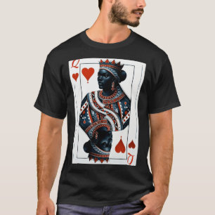 schwarze Herzkönigin Kartenspiel Stolz schwarzes w T-Shirt