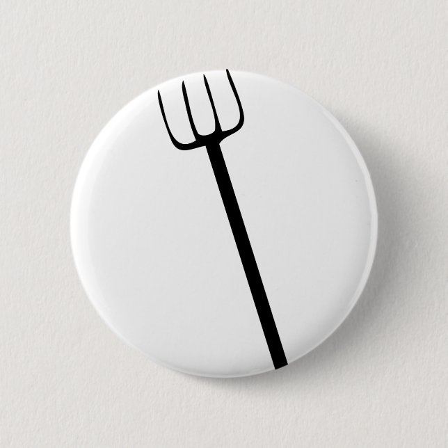 schwarze Heugabel Button (Vorderseite)