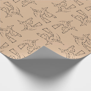 Schwarze Hexe der Sterne Halloween Geschenkpapier