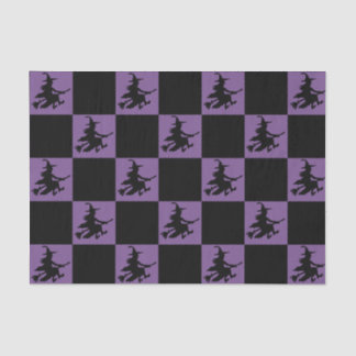 Schwarze Hexen kariert Seidenpapier
