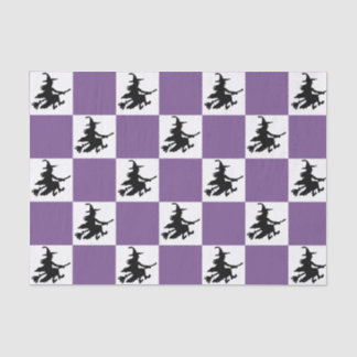 Schwarze Hexen kariert Seidenpapier
