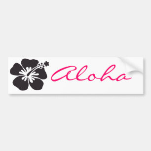 schwarze Hibiskus-Blume Autoaufkleber