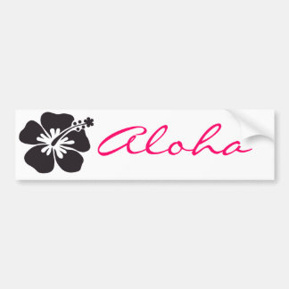 schwarze Hibiskus-Blume Autoaufkleber